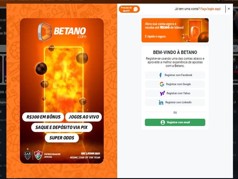 Como fazer meu cadastro na Betano?